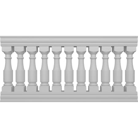 Ekena Millwork Fiberthane Hamilton Balustrade Railing Kit Style G (6 7/8" On-Center Spacing to Pass 4" Sphere Code) BALK38X072HMG
